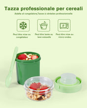 Carica l'immagine nel visualizzatore di Gallery, Muesli Cup da Asporto, 450 ml + 250 ml, Porta Yogurt, Coppetta per Cereali da Asporto a Tenuta Stagna con Cucchiaio e Co