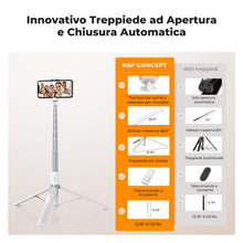 Carica l'immagine nel visualizzatore di Gallery, K&amp;F CONCEPT 175cm Bastone Selfie Treppiede Smartphone Auto-Apertura