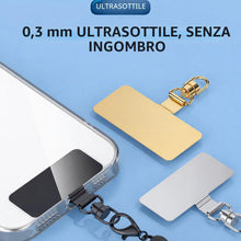 Carica l'immagine nel visualizzatore di Gallery, Set di 4 Toppa per Cordino Telefono,Quadrati 360° Ruotabile Cordino per Telefono Patch in Acciaio Inox Toppe di Ricambio