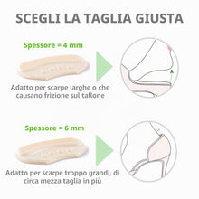 Carica l'immagine nel visualizzatore di Gallery, VivoFoot 4 pezzi antiscivolo per tallone, fodera per tallone e riempitivo per scarpe troppo grandi o larghe, forte adesi