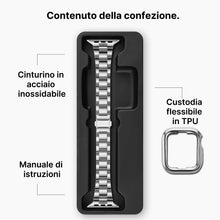 Carica l'immagine nel visualizzatore di Gallery, Fullmosa Cinturino per Apple Watch SE3 40mm 41mm 38mm Acciaio Inox,Argento