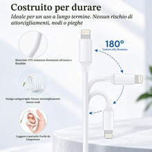 Carica l'immagine nel visualizzatore di Gallery, Cavo AUX per iPhone 1.2M 【Certificato MFi】Cavo AUX Lightning to Jack 3.5mm