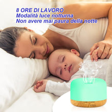 Carica l'immagine nel visualizzatore di Gallery, KUNYOS Diffusore di oli essenziali Umidificatore 2‑in‑1 Ultrasonico, Senza BPA, Telecomando, Funzione Timer, Spegnimento