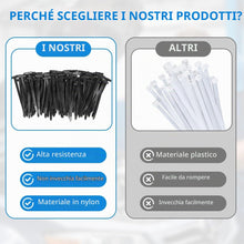 Carica l'immagine nel visualizzatore di Gallery, URAQT Fascette Plastica Universali, 30 pezzi Nylon Universal Cable Tie Buckle, Fascette plastica nere con design a perno