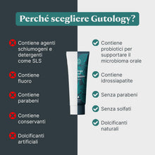 Carica l'immagine nel visualizzatore di Gallery, Gutology Dentifricio Idrossiapatite 120ml, Senza Fluoro – Sbiancante