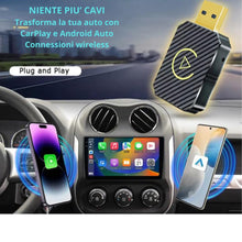 Carica l'immagine nel visualizzatore di Gallery, Adattatore Wireless CarPlay &amp; Android Auto per Auto già Cablate - Trasforma il Sistema Multimediale in Wireless, Compati