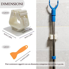 Carica l'immagine nel visualizzatore di Gallery, 12 Pezzi Portascope da Muro, Appendi scope a Muro, Porta Scope Parete Adesivo, Non è necessario forare，Adatto Per Cucina