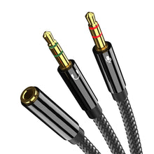 Carica l'immagine nel visualizzatore di Gallery, 2 in1 Cavo Adattatore Sdoppiatore Cuffie Microfono, Adattatore Jack 3,5mm Maschio a Femmina, Adattatore Splitter Jack da