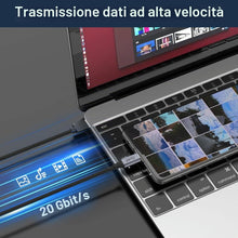 Carica l'immagine nel visualizzatore di Gallery, AXFEE Prolunga USB 3.2Gen, 2M 100W/5A Cavo USB C, Maschio a Femmina