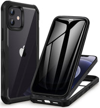 Carica l'immagine nel visualizzatore di Gallery, CENHUFO Privacy Cover iPhone 12/iPhone 12 Pro, con Protezione Schermo Vetro Temperato Anti Spia Integrata, 360 Gradi Ant