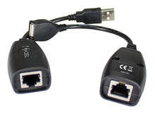 Carica l'immagine nel visualizzatore di Gallery, Techly 361322 Extender USB su Cavo Cat. 5E/6 Fino a 50m Nero