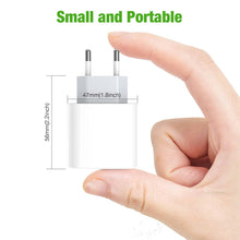 Carica l'immagine nel visualizzatore di Gallery, Caricatore Rapido USB C 20W con Cavo USB C a Lightning 1m per iPhone 14/13