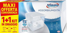 Carica l'immagine nel visualizzatore di Gallery, Ariasana Assorbiumidità Kit Mini 1+1 Inodore, Deumidificatore Spazi Ridotti, Ariasana Assorbiumidità per Cucina, Bagno, 