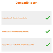 Carica l'immagine nel visualizzatore di Gallery, Amazon Basics Filtri per acqua, adatto e compatibile con tutte le caraffe BRITA, incluse le PerfectFit, 6 unità, confezi