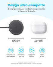 Carica l'immagine nel visualizzatore di Gallery, Anker Zolo Caricatore Pad Wireless iPhone Magnetico 15W Certificato Qi2