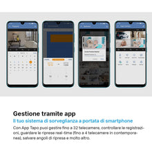 Carica l'immagine nel visualizzatore di Gallery, Tapo C210 2K 3MP Telecamera WiFi Interno Videocamera Sorveglianza 360° PTZ
