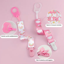 Carica l'immagine nel visualizzatore di Gallery, 4 Pezzi Ciuccio Catena per Bambini, Catenella Porta Ciuccio con 4 Pezzi Ciuccio Clip Adattatore per Neonato per Nascita 
