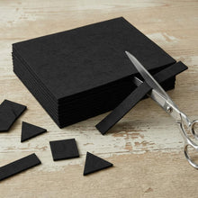 Carica l'immagine nel visualizzatore di Gallery, Feltrini Autoadesivi per Mobili Pesanti – Set da 10 Fogli 20×16 cm Spessore 4 mm – Feltro Nero Ritagliabile, Antiscivolo