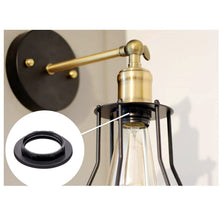 Carica l'immagine nel visualizzatore di Gallery, CCHAMP anello convertitore E14 plastica nera, collare lampada, riduttore e14, vite di ricambio portalampada