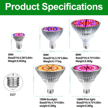 Carica l'immagine nel visualizzatore di Gallery, Lampada per Piante 30W, E27 Lampada a LED a spettro completo