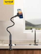 Carica l'immagine nel visualizzatore di Gallery, Lamicall Supporto Telefono, Collo D'oca Supporto Regolabile - Universale Stand per iPhone 17 16 15 14 13 Pro Max, Plus M