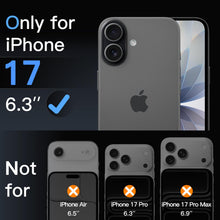 Carica l'immagine nel visualizzatore di Gallery, JETech Pellicola Protettiva Fotocamera per iPhone 17, Nero, 1 Set