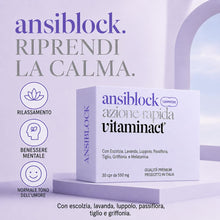 Carica l'immagine nel visualizzatore di Gallery, AnsiBlock Integratore Rilassamento con Passiflora, Griffonia, Escolzia, Lavanda e Luppolo – Contribuisce al benessere me