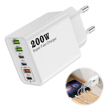 Carica l'immagine nel visualizzatore di Gallery, Caricatore USB C 200W GaN 6 Porte per MacBook Pro Air, iPhone 16 15 14