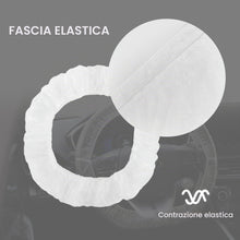 Carica l'immagine nel visualizzatore di Gallery, 100 Pezzi Usa e Getta Coprivolante Auto,Plastica Copri Volante per Auto con Elastico Contro Graffi e Abrasioni,Coprivola