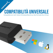 Carica l'immagine nel visualizzatore di Gallery, SABRENT Scheda Audio USB Esterna, Adattatore Audio Presa USB a Jack 3,5mm per Cuffie Microfono Casse Stereo, Compatibile