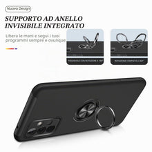 Carica l'immagine nel visualizzatore di Gallery, Privacy cover per Samsung galaxy A33 5G Custodia con Anti-Peeping in vetro temperato con custodia protettiva ad anello- 