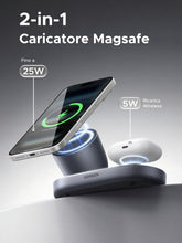 Carica l'immagine nel visualizzatore di Gallery, UGREEN Zapix Qi2 25W Caricatore Wireless 2 in 1 MagSafe (Nero)