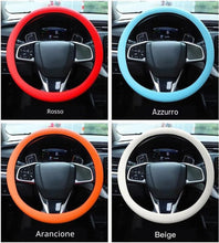 Carica l'immagine nel visualizzatore di Gallery, Coprivolante in silicone antiscivolo, protezione universale ultra sottile per il volante dell’auto, nero