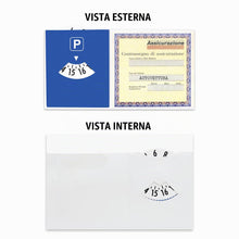 Carica l'immagine nel visualizzatore di Gallery, 4R Quattroerre.it 32131 Porta Bollo con Disco Orario, Bianco