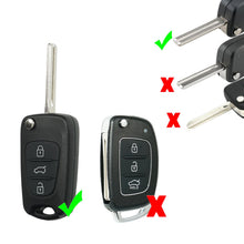 Carica l'immagine nel visualizzatore di Gallery, SUPALAND 2 Pezzi 3 Tasti Auto Guscio Chiave Telecomando con lama Per Hyundai i10 i20 i30 ix20 ix35 &amp; Kia Rio Pro Cee'd S