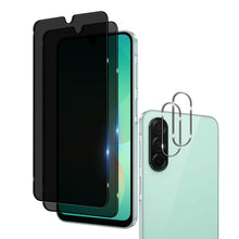 Carica l'immagine nel visualizzatore di Gallery, Privacy Vetro Temperato per Samsung Galaxy A26/A17 5G, 2 Pezzi Pellicola Protettiva e 2 Pezzi Pellicola Fotocamera, Dure