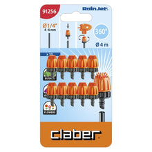 Carica l'immagine nel visualizzatore di Gallery, Claber 91256 Accessori Rainjet Goccia 10 Irrigatori 360