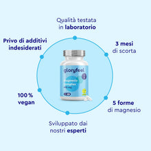 Carica l'immagine nel visualizzatore di Gallery, Magnesio Completo, 180 Capsule, Eletto PRODOTTO DELL'ANNO 2025, Magnesio Bisglicinato, Dicitrato, Ossido, Malato, Ascorb