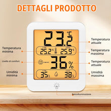 Carica l'immagine nel visualizzatore di Gallery, HOTUT Termometro Igrometro Digitale per Ambiente, Misuratore di Umidità e Temperatura da Ambiente con Retroilluminazione