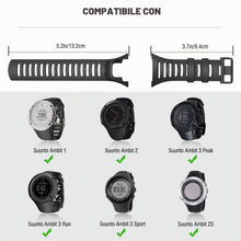Carica l'immagine nel visualizzatore di Gallery, MoKo Cinturino Compatibile con Suunto Ambit 3/3 Sport/3 Run/3 Peak/2/2S/2R/1, Cinturino di Ricambio in Silicone Morbido 