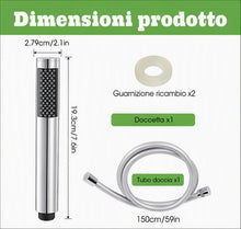 Carica l'immagine nel visualizzatore di Gallery, Doccino per Doccia, Cromo (Argento (con tubo dell'acqua))