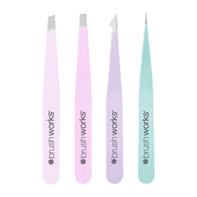 Carica l'immagine nel visualizzatore di Gallery, Brushworks Brushworks HD 4 Piece Combination Tweezer Set - Pastels