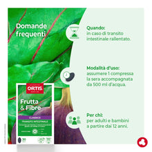 Carica l'immagine nel visualizzatore di Gallery, ORTIS Frutta&amp;Fibre Classico 30 Compresse - Transito - Fibre di Acacia e Tamarindo