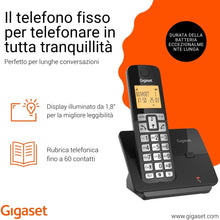 Carica l'immagine nel visualizzatore di Gallery, Gigaset Essential 320 Telefono Fisso Senza Fili, Display 1,8 Pollici, Nero