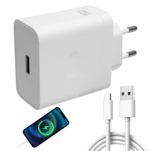 Carica l'immagine nel visualizzatore di Gallery, 80W Caricabatterie USB-C per Oppo, caricabatterie con cavo USB-A a C per Oppo Find X7/X6/X5/X3/Reno 11/10/8/7/6 per OneP