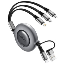 Carica l'immagine nel visualizzatore di Gallery, Minlu Retrattile Cavo di Ricarica 5 in 1, Cavo USB Ricarica Rapida 1,2m