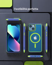 Carica l'immagine nel visualizzatore di Gallery, MobNano cover for iPhone 13/14 magnetica, compatibile con MagSafe, cover magnetica colorata per iPhone 13/14, Protezione