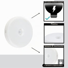 Carica l'immagine nel visualizzatore di Gallery, EGLO Led lampada notturna Cascia, set da 2, rilevatore di movimento