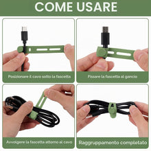 Carica l'immagine nel visualizzatore di Gallery, OFFCUP 30 Organizer per Cavi Dati, Fascette in Silicone Elastiche E Riutilizzabili, Clip per Cavi, Avvolgicavo per Cavo 