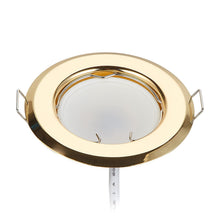 Carica l'immagine nel visualizzatore di Gallery, HCFEI 3x Faretti incassati LED ultra piatti colore Oro Rotondi con modulo faretto LED 230V | 3W Bianco caldo 3000K | Ang